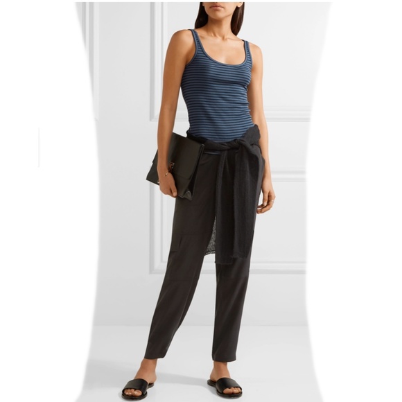 Vince Tops - Vince Striped Ribbed Pima Cotton/Modal Tank